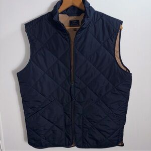 J. Crew Quilted Jacket Authentic Vest Navy